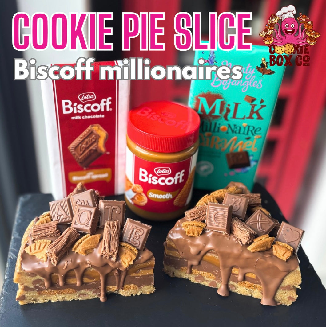 Biscoff Millionaires Cookie Pie Slice