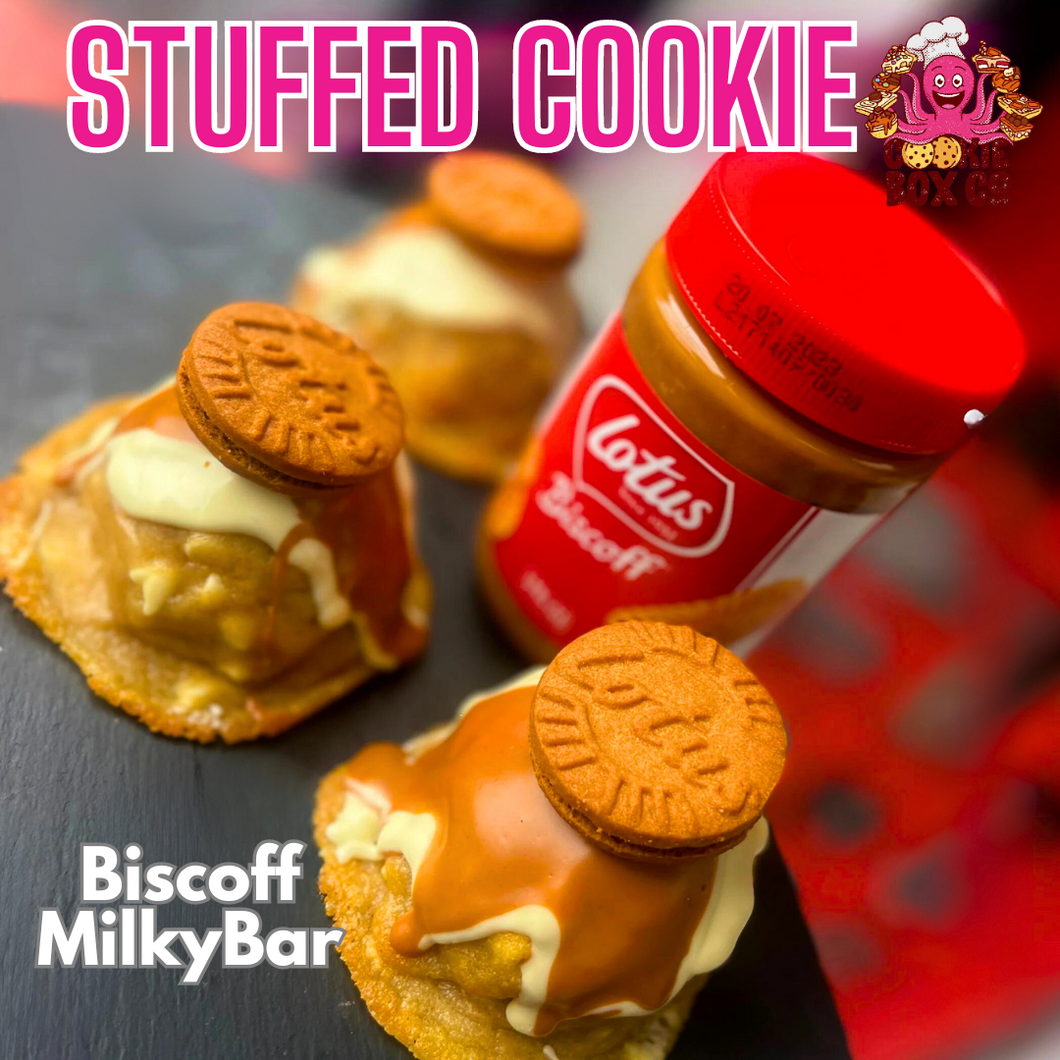 Biscoff MilkyBar Stuffed Cookie