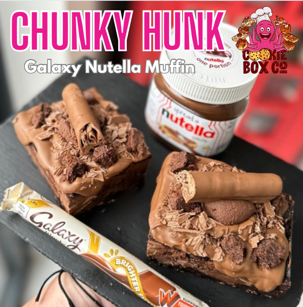 Double choc Nutella Galaxy Muffin Chunky Hunk